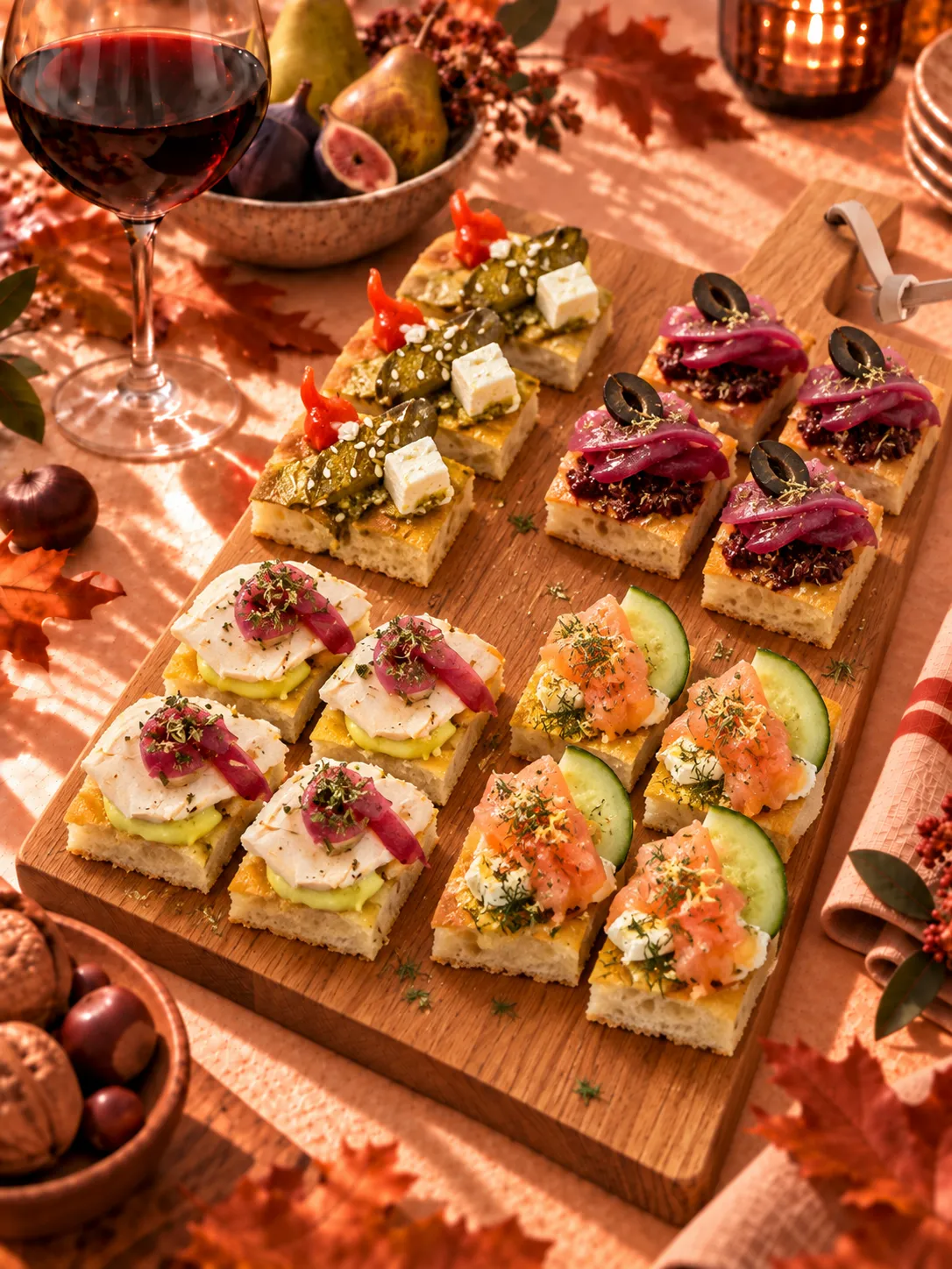 Focaccias 4 saveurs 32 pièces