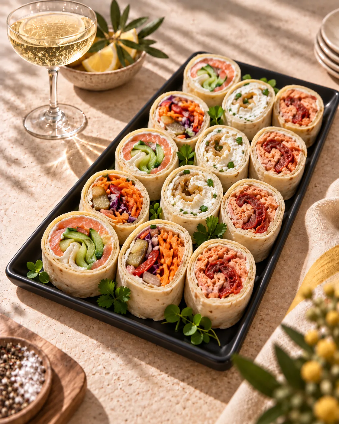 Wraps Terre/ Mer 4 saveurs 32 pièces